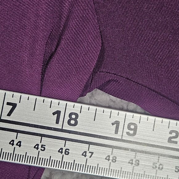 Perseption Conception Purple Ruched 3/4 Sleeve Womens Top With Button Accents S - Picture 7 of 12
